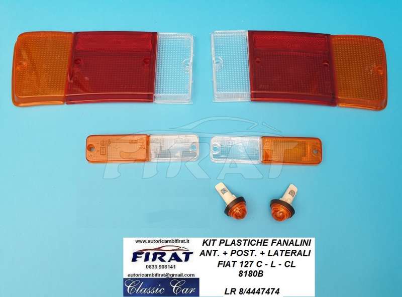 PLASTICA FANALINO FIAT 127 C - L - CL ANT.+POST+LAT. (8180B)